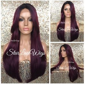 Burgundy wig